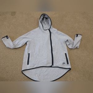 Nike Tech Cape Full Zip Hoodie Sweatshirt Women's Size XL Grey